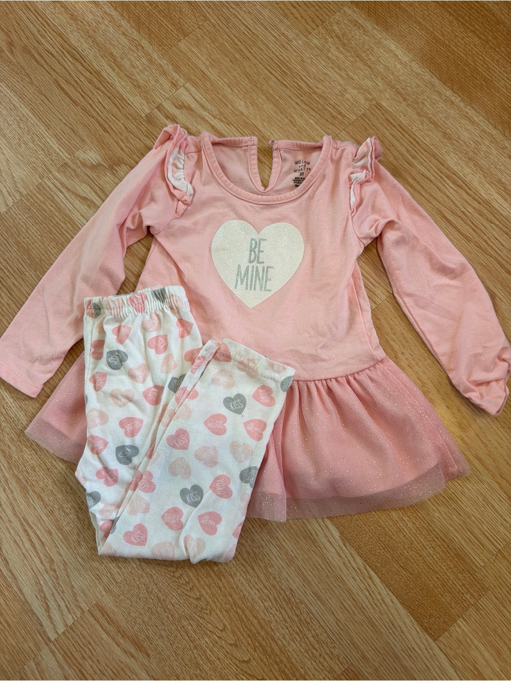 Willow & Wyatt Toddler Girls 3T Valentines Day Set